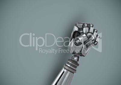 Android Robot hand fist with blue background