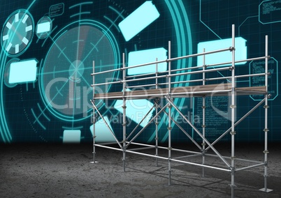 Technology interface with  3D Scaffolding