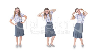 Multiple image of woman with various expressions