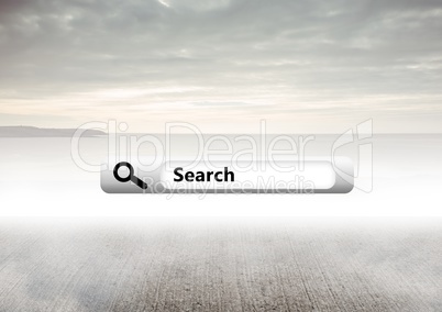 Search Bar with sea background