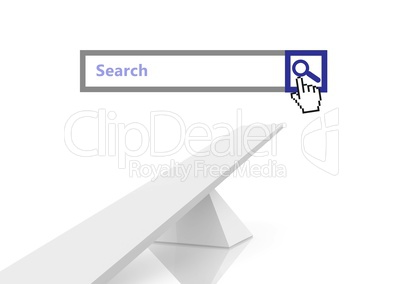 Search Bar with white abstract structures background