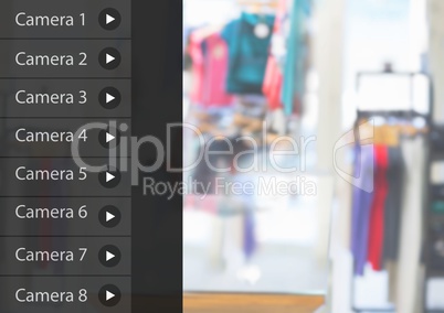 Security camera App Interface clothes shop