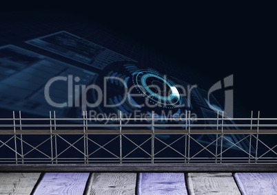 Wood and technology interface with 3D Scaffolding