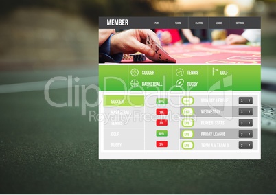 Betting App Interface tennis