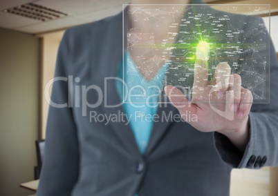 fingerprint scane with green flare and c9onnections