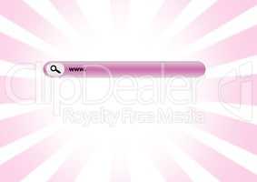 Search Bar with radial pink perspective background