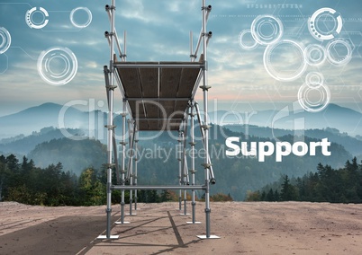 Support Text with 3D Scaffolding