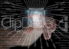 fingerprint scan, binary code