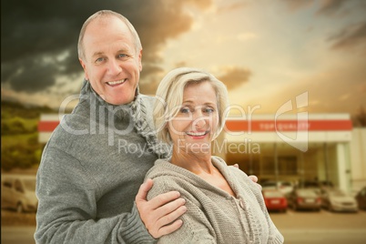 Composite image of lovely couple