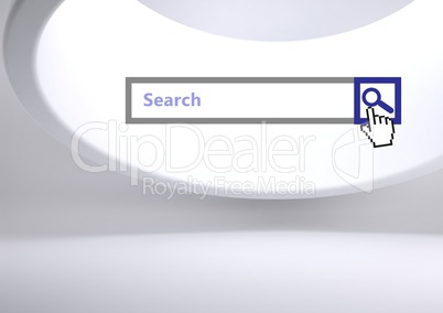 Search Bar with minimal white curved background