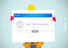 Composite image of error page