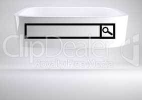 Search Bar with modernistic shapes background