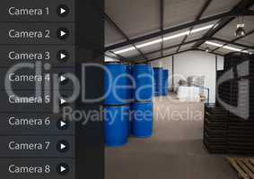 Security camera App Interface warehouse