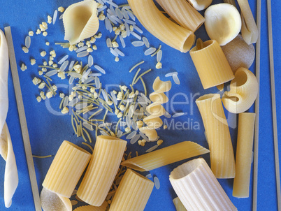 Traditional Italian pasta with copy space