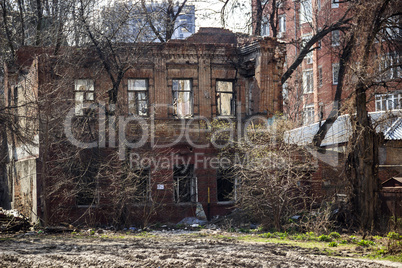 ruined old building