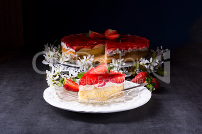 Strawberry-cream-cake