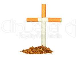Symbolic grave of tobacco