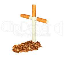 Symbolic grave of tobacco