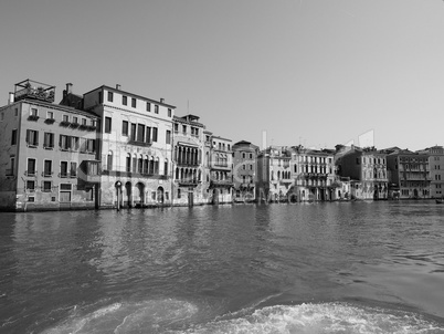 Canal Grande in Venice in black and white