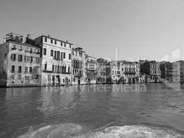 Canal Grande in Venice in black and white