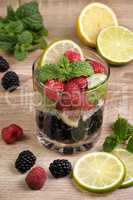 Lemonade with berries