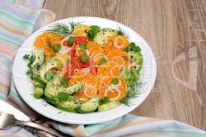 Citrus fennel and avocado salad