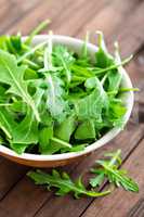 Fresh arugula leaves, rucola