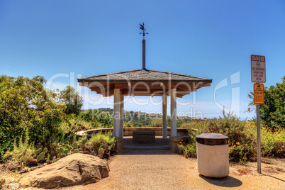 Gazebo over Bobcat Hiking Trail in Newport Beach