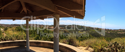 Gazebo over Newport Coast hiking trail near Crystal Cove