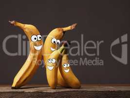 Happy banana family