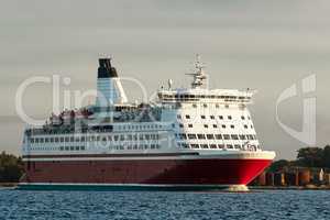 Red cruise liner