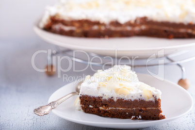 A slice of carrot cake