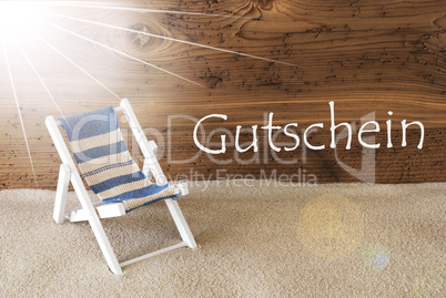 Summer Sunny Greeting Card, Gutschein Means Voucher