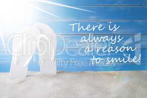 Sunny Summer Background, Quote Always Reason To Smile