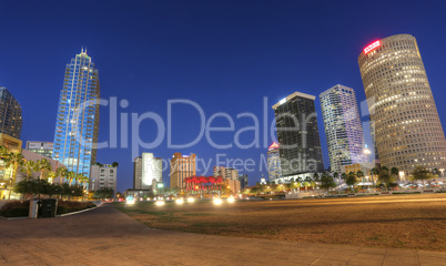 TAMPA, USA, FEB 3:  downtown city skyline of Tampa in the Riverw