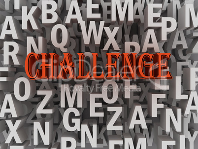 3d Challenge Concept word cloud