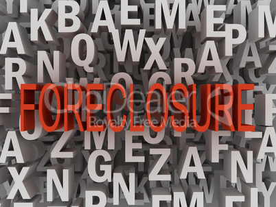 3d Foreclosure Concept word cloud