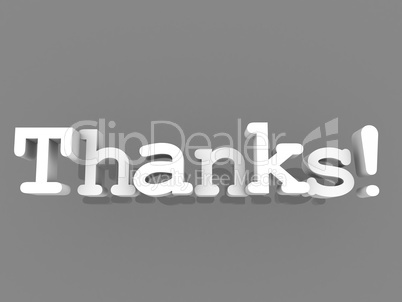 Black and white Thanks sign background. 3d illustration. Black and white Thanks sign background. 3d illustration.