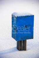 electric box in snow