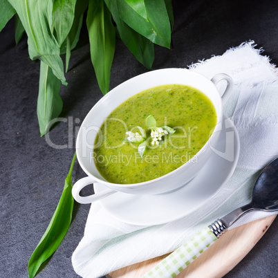 Wild garlic soup