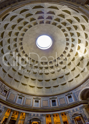 Interior of the roman Pantheon in Rome