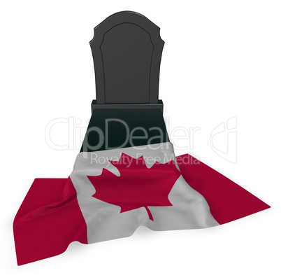grabstein und flagge von Kanada