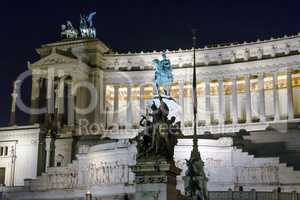 Altare della Patria illuminated at night