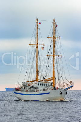White sailing ship