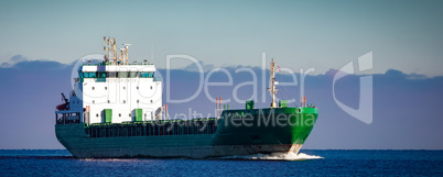 Green cargo ship