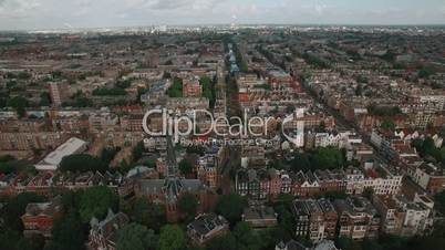 Amsterdam aerial panorama, Netherlands
