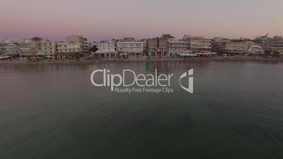 Aerial view of resort on the shore, Thessaloniki