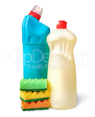 Detergent and sponges