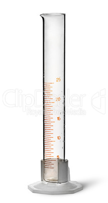 Empty chemical measuring cylinder