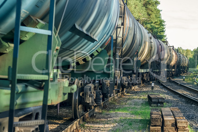 Tank wagons with oil